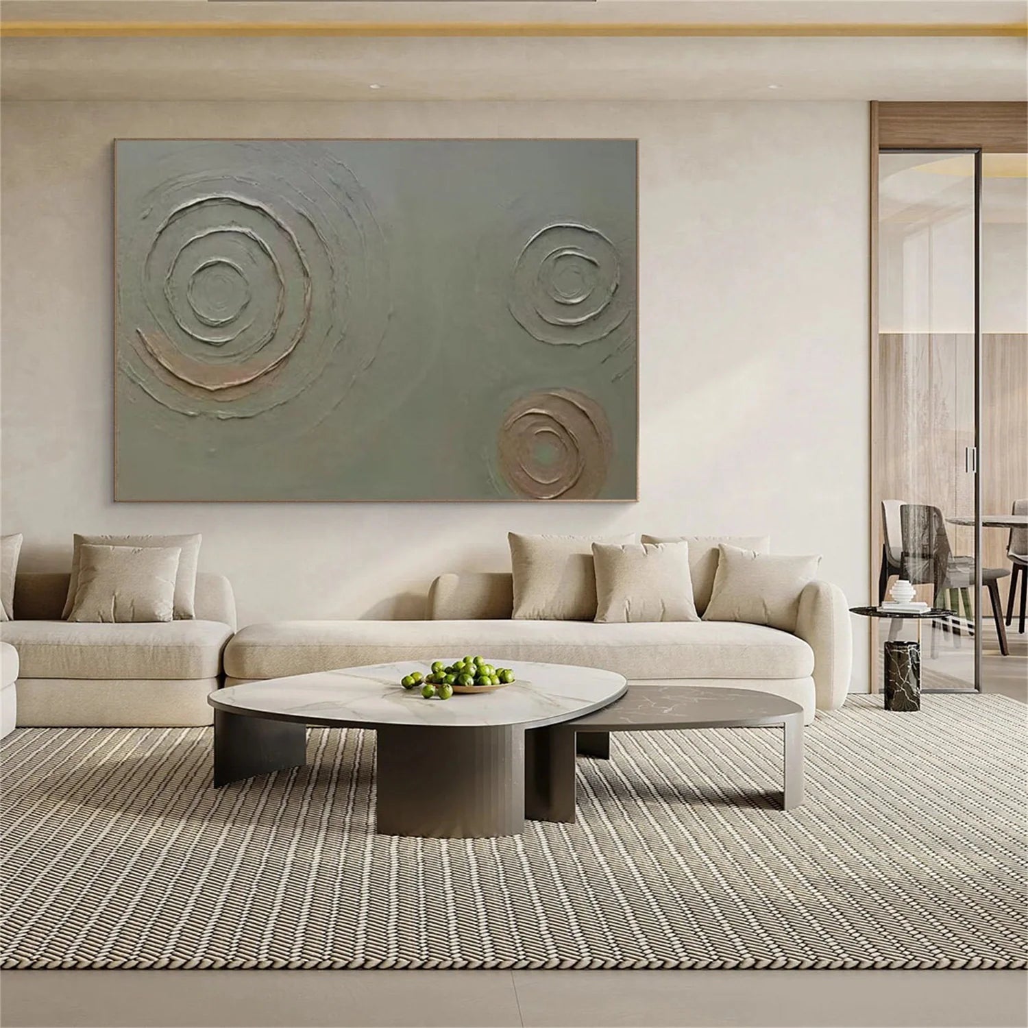 Minimalist Textured Canvas Art Set of 3 #MM307