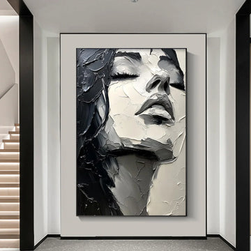 Abstract Portrait Textured Wall Art #AP090