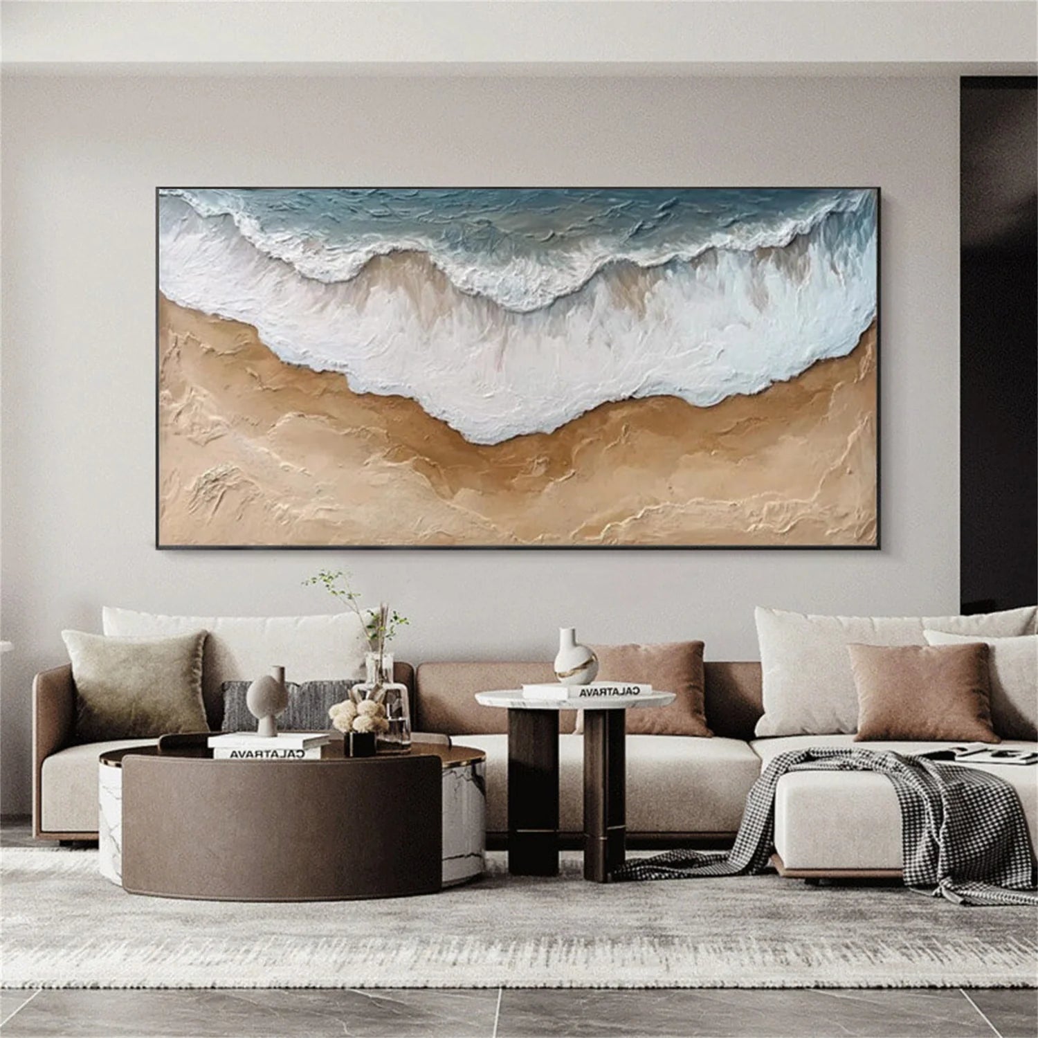 Sea & Sky Abstract Textured Wall Art #MS229
