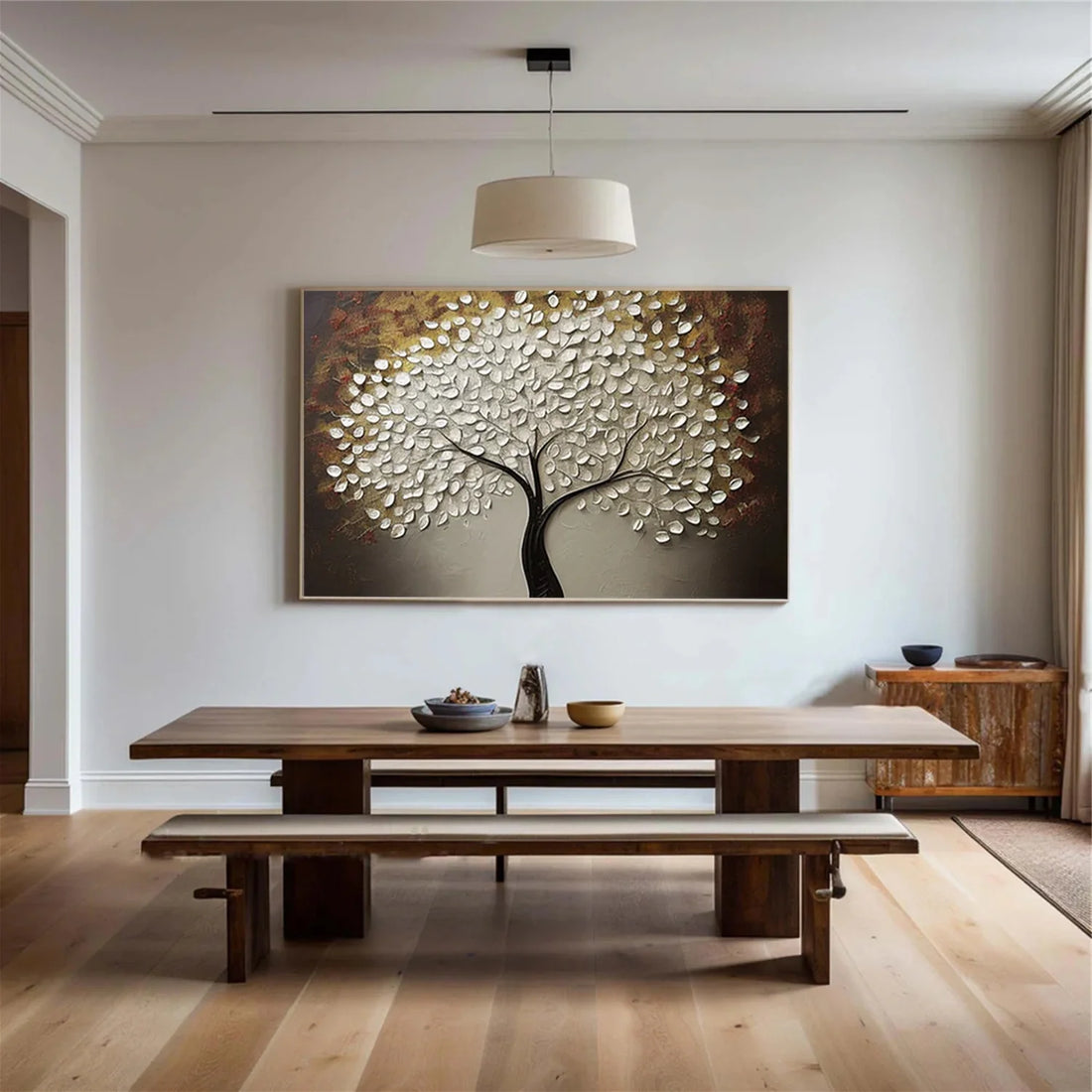 Flower & Tree Abstract Textured Wall Art #ML145