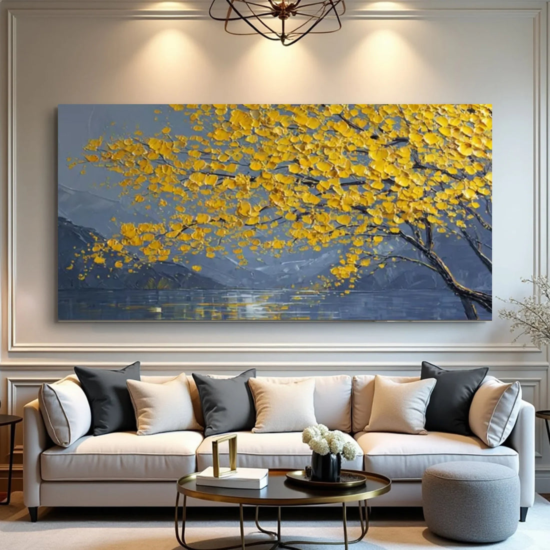 Flower & Tree Abstract Textured Wall Art #ML170