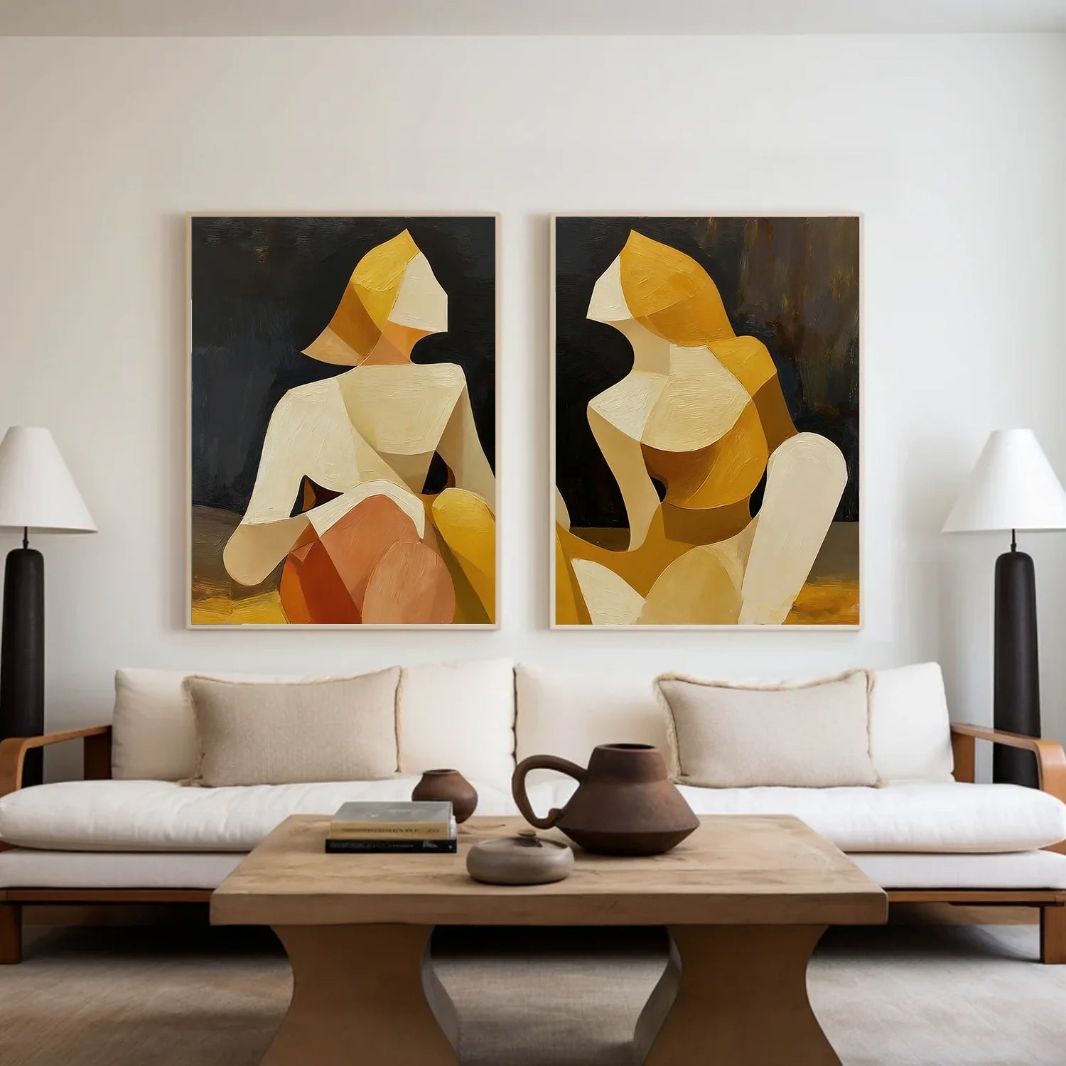 Abstract Portrait Wall Art Set of 2 #AP081