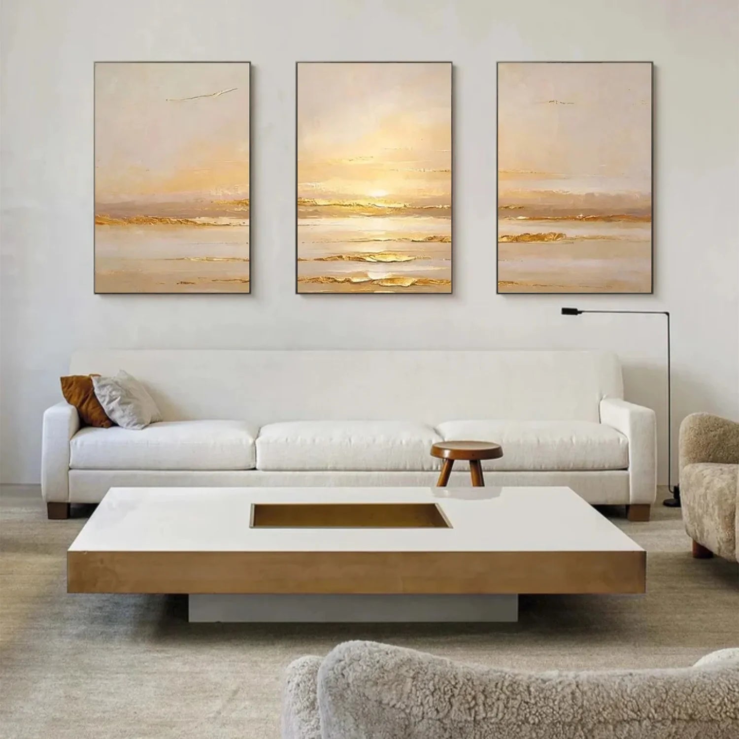 Sea & Sky Abstract Wall Art Set of 3 #MS258