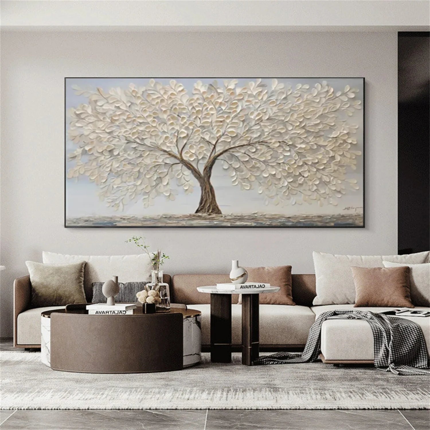 Flower & Tree Abstract Textured Wall Art #ML149