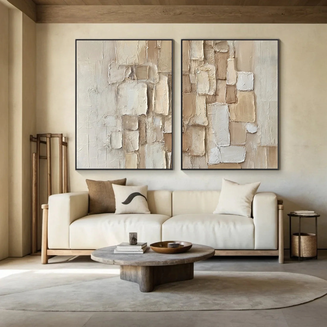 Abstract Textured Canvas Art Set of 2 #WS824