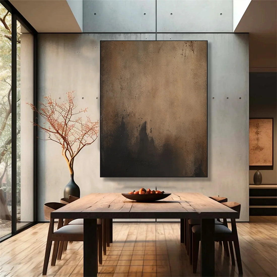 Beige and Brown Abstract Tranquility #WS516