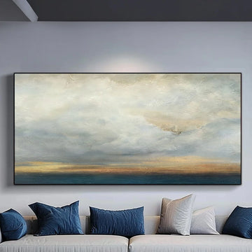 Blue and Gold Abstract Canvas Art #WS900