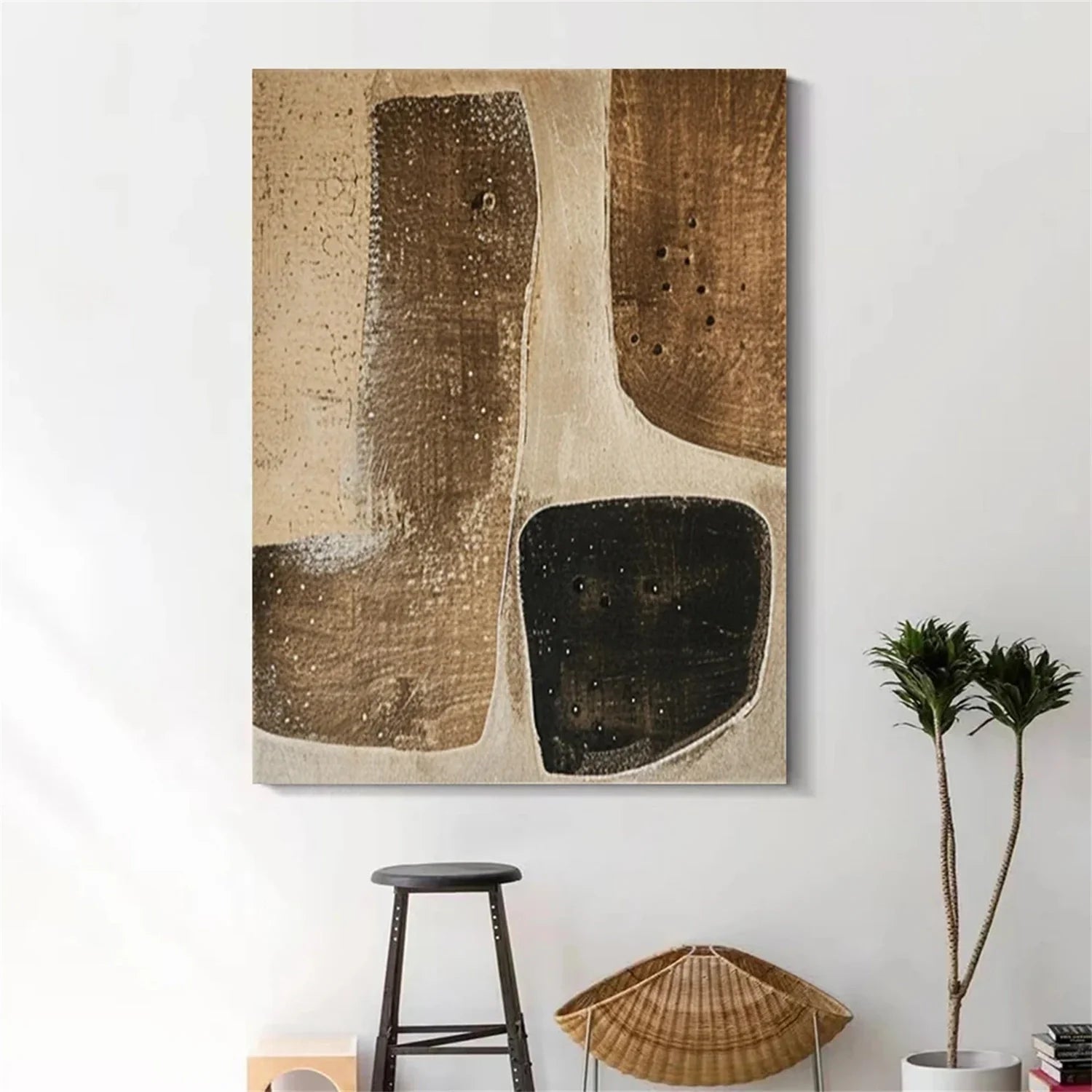 Minimalist Brown & Beige Art  #MB017