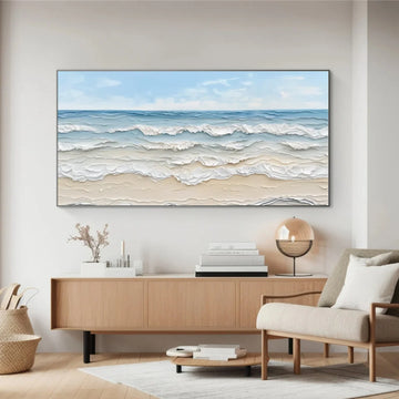Sea & Sky Abstract Textured Wall Art #MS131