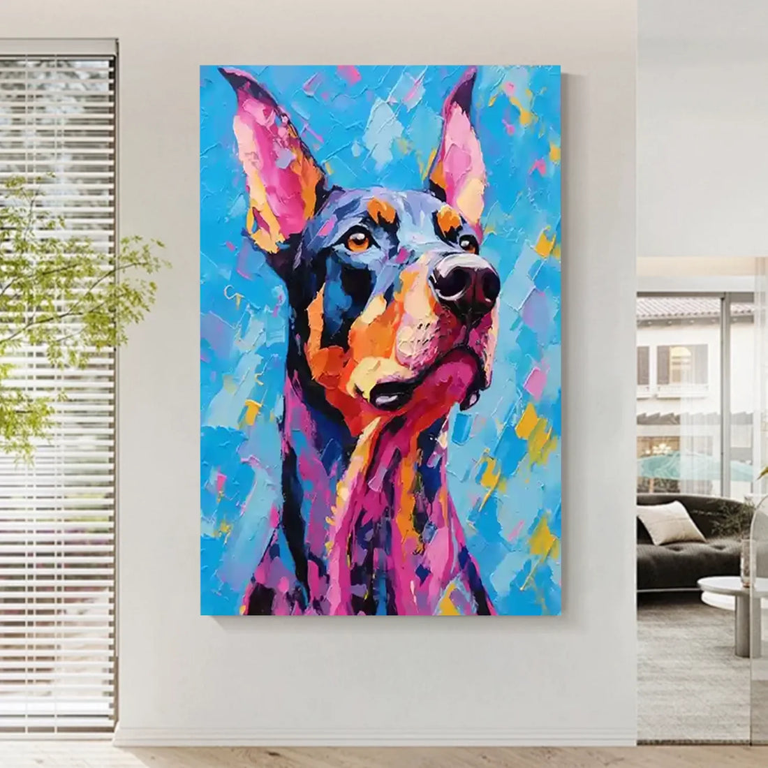 Abstract Animal Dog Wall Art #AL117