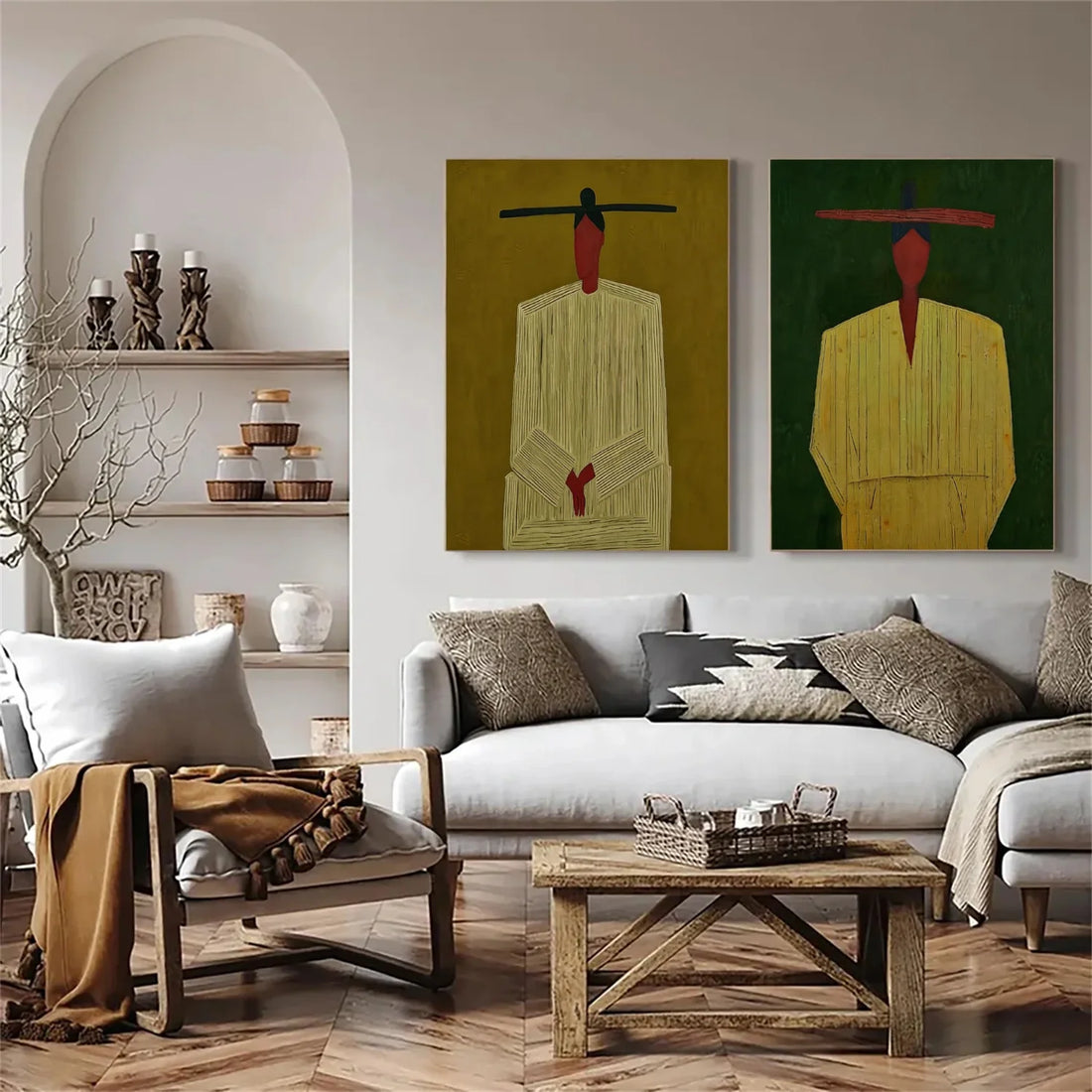 Abstract Portrait Wall Art Set of 2 #AP117