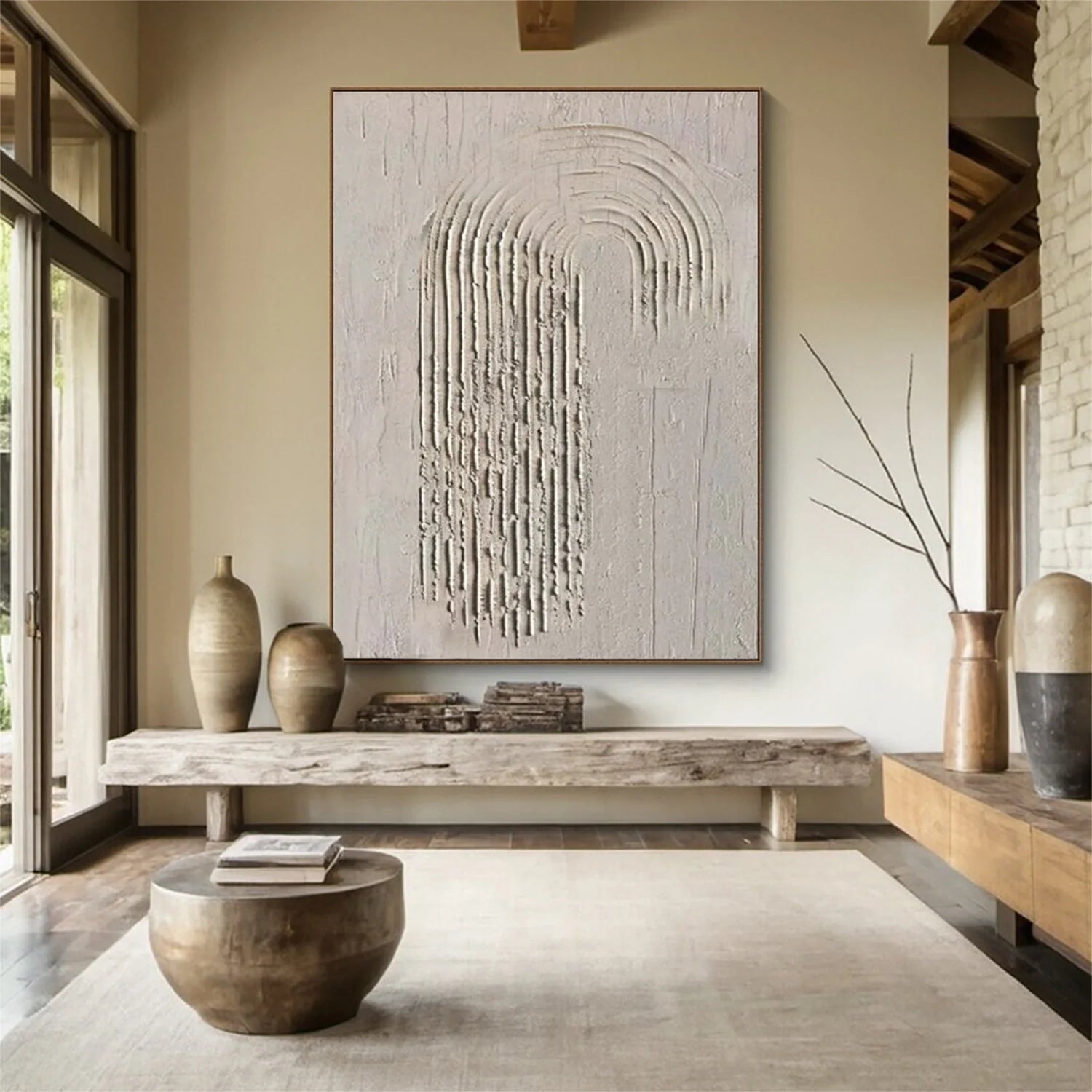 Minimalist Brown & Beige Art  #MB006
