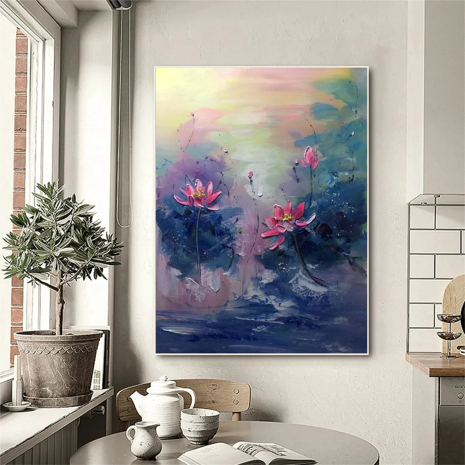 Flower & Tree Abstract Textured Wall Art #ML106