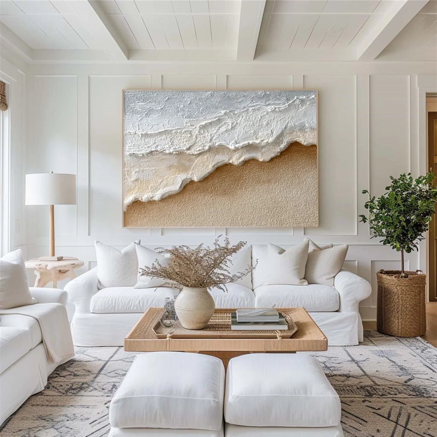 Sea & Sky Abstract Textured Wall Art #MS214