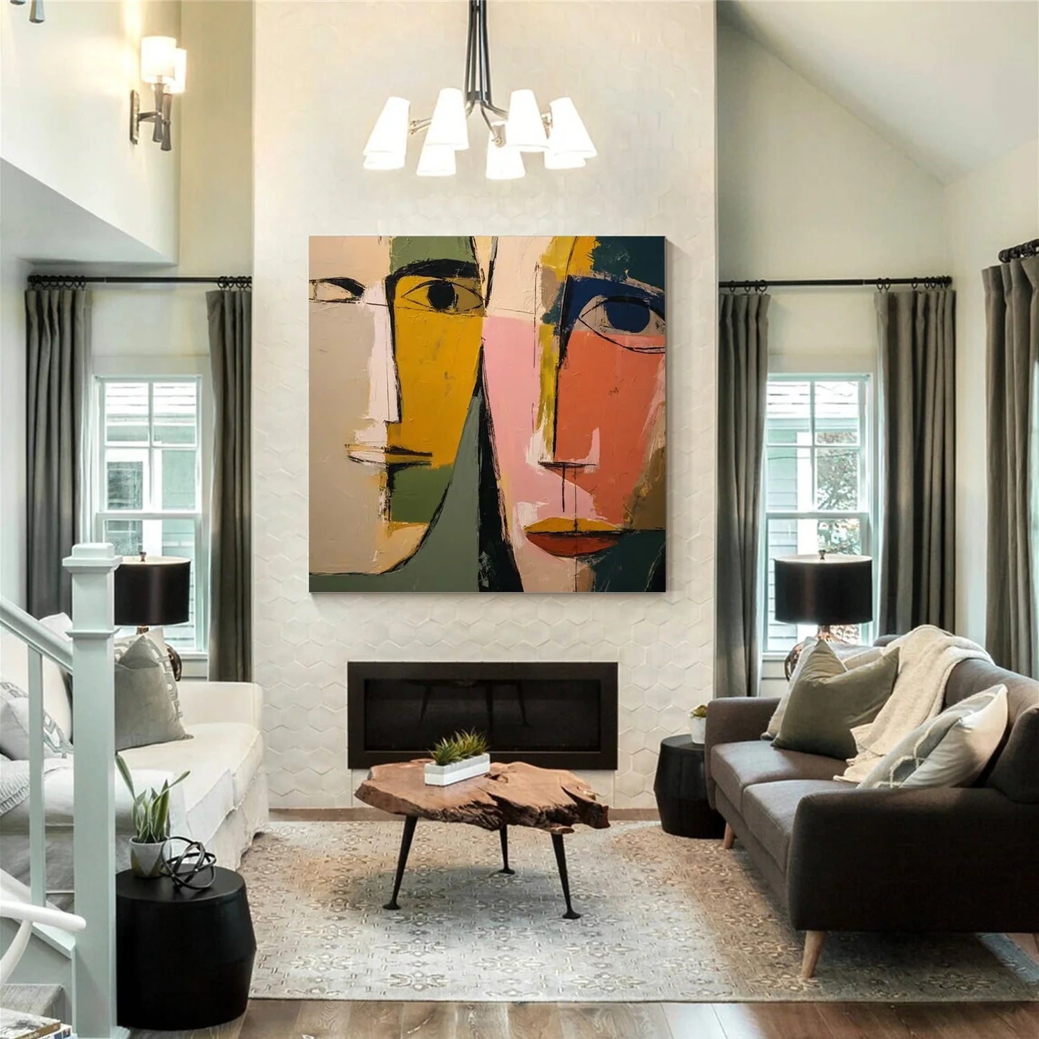 Abstract Portrait Wall Art #AP068