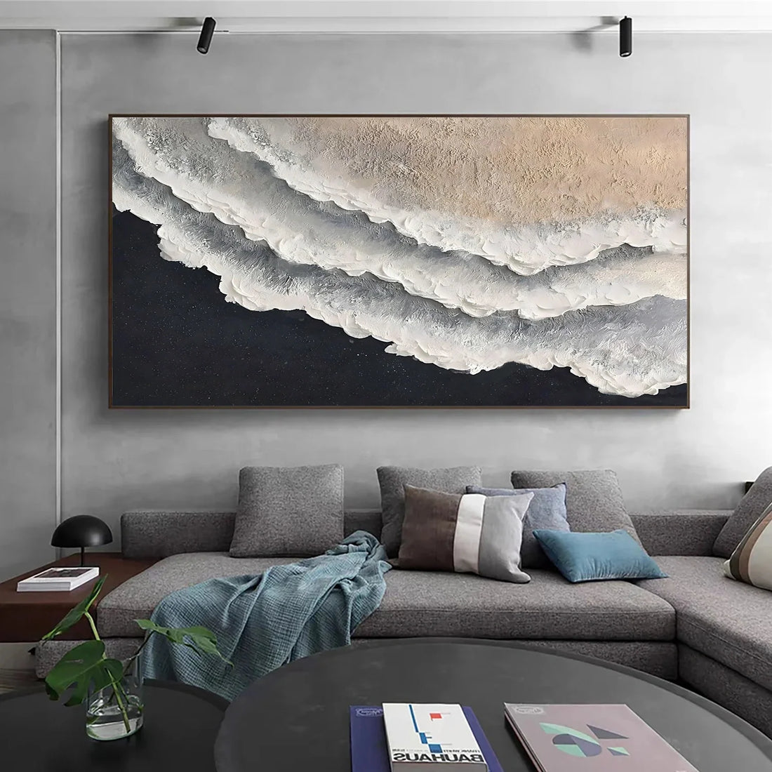 Sea & Sky Abstract Textured Wall Art #MS273
