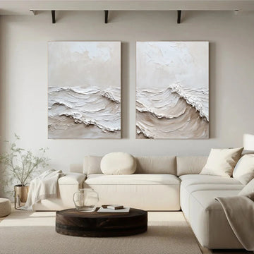 Sea & Sky Abstract Textured Wall Art Set of 2 #MS202