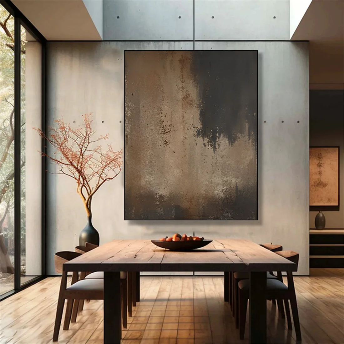 Beige and Brown Abstract Tranquility #WS512