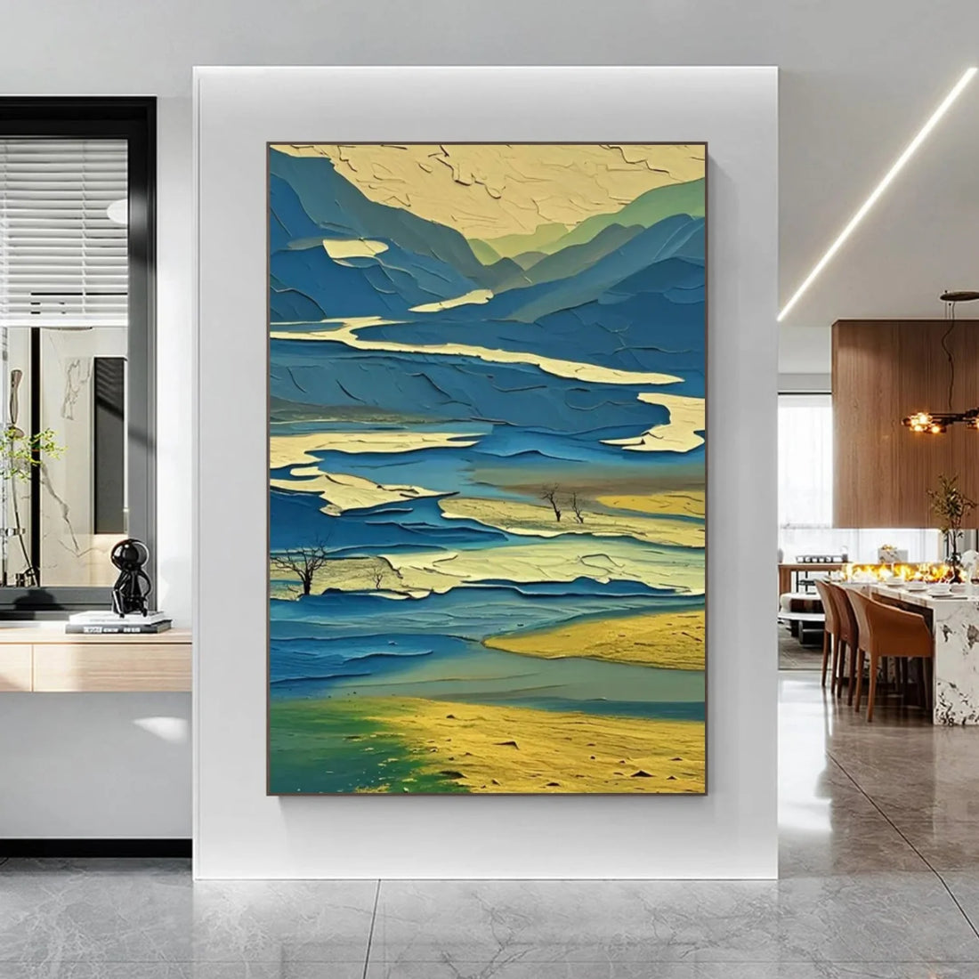 Abstract Mountain Canvas Art #MM276
