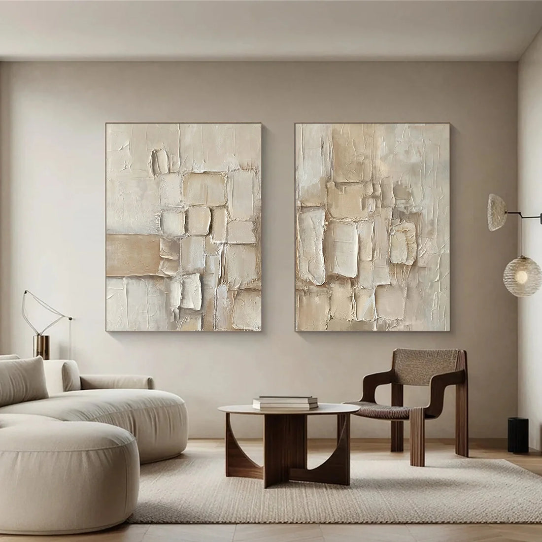 Abstract Textured Canvas Art Set of 2 #WS823