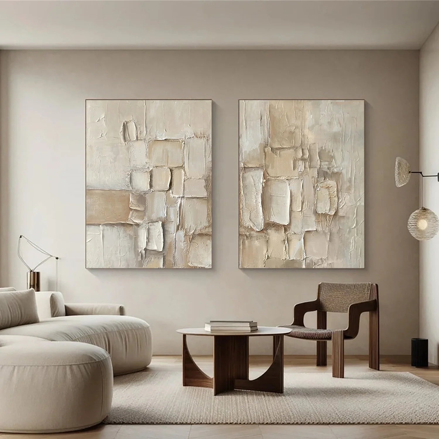 Abstract Textured Canvas Art Set of 2 #WS823