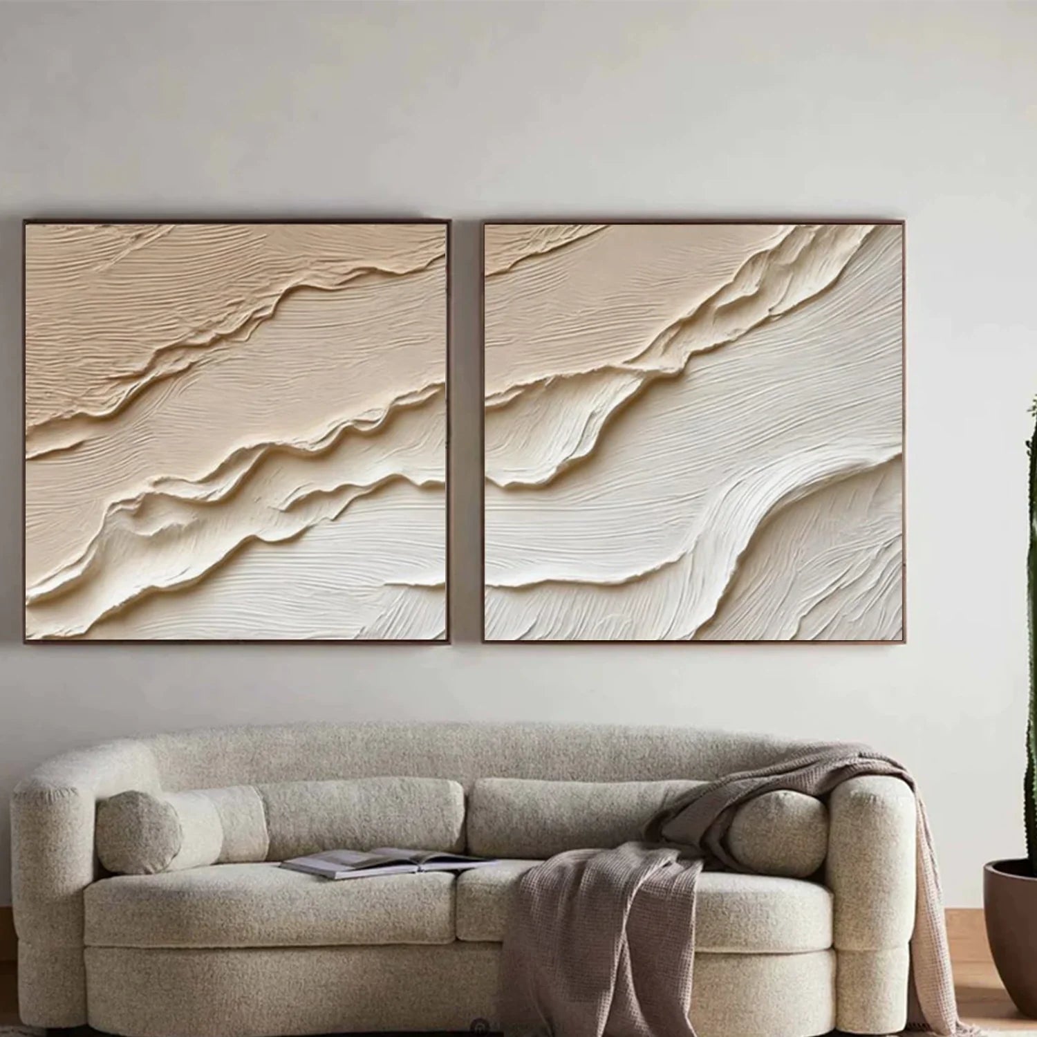 Minimalist Textured Canvas Art Set of 2 #MM378