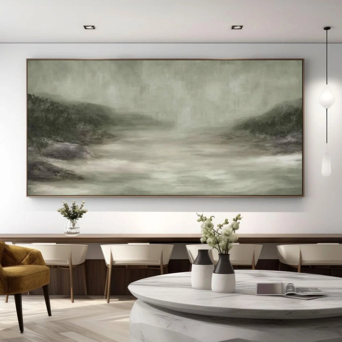 Abstract Mountain Canvas Art #MM282