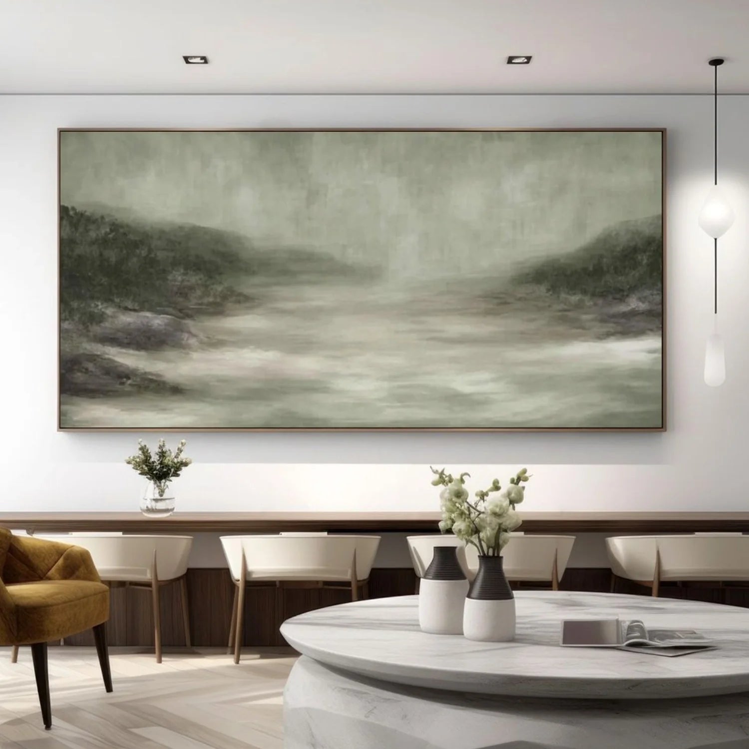 Abstract Mountain Canvas Art #MM282