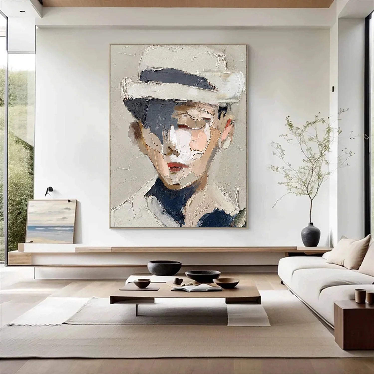 Abstract Portrait Textured Wall Art #AP120