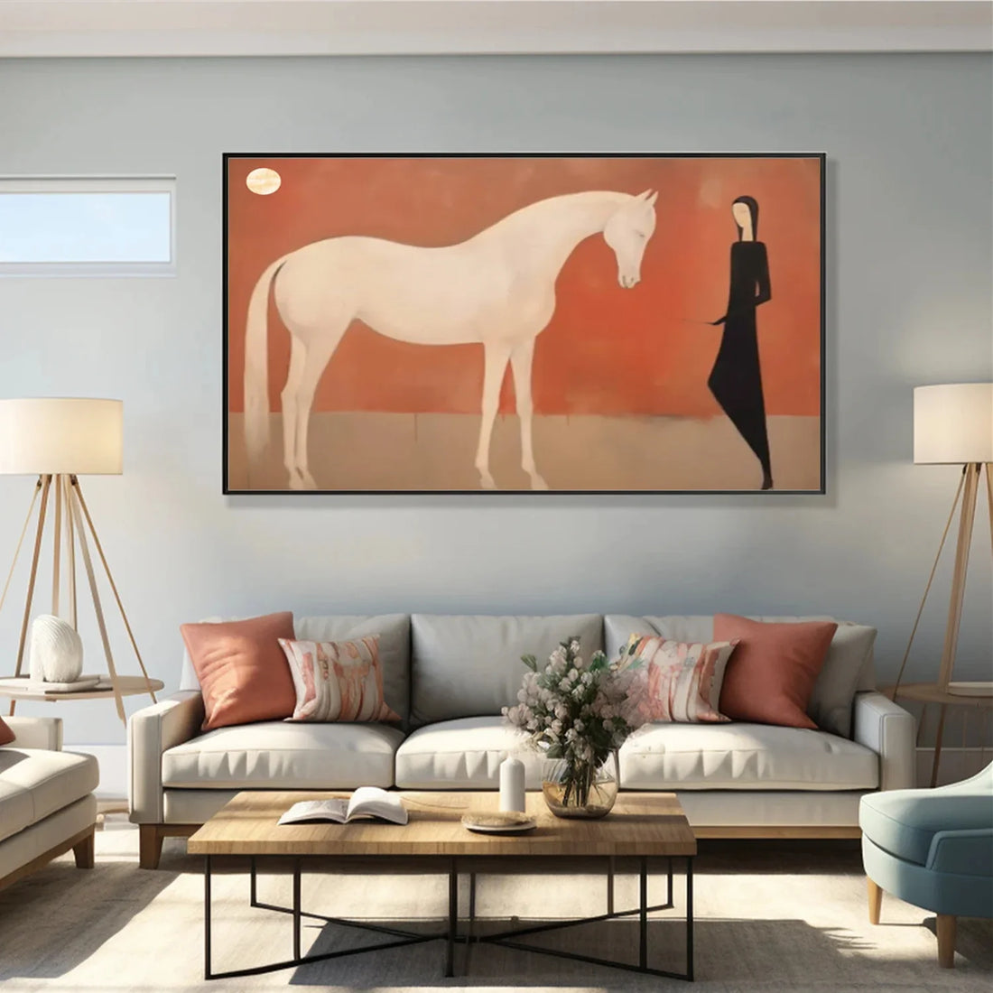 Abstract Animal Horse Wall Art #AL133