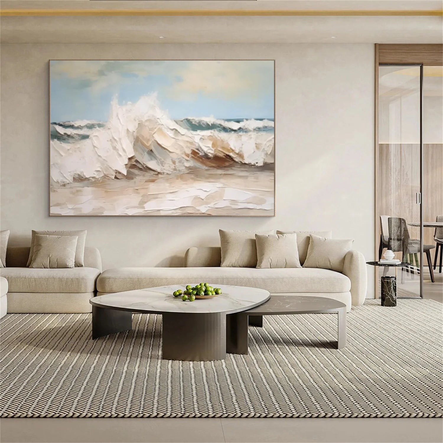 Sea & Sky Abstract Textured Wall Art #MS138
