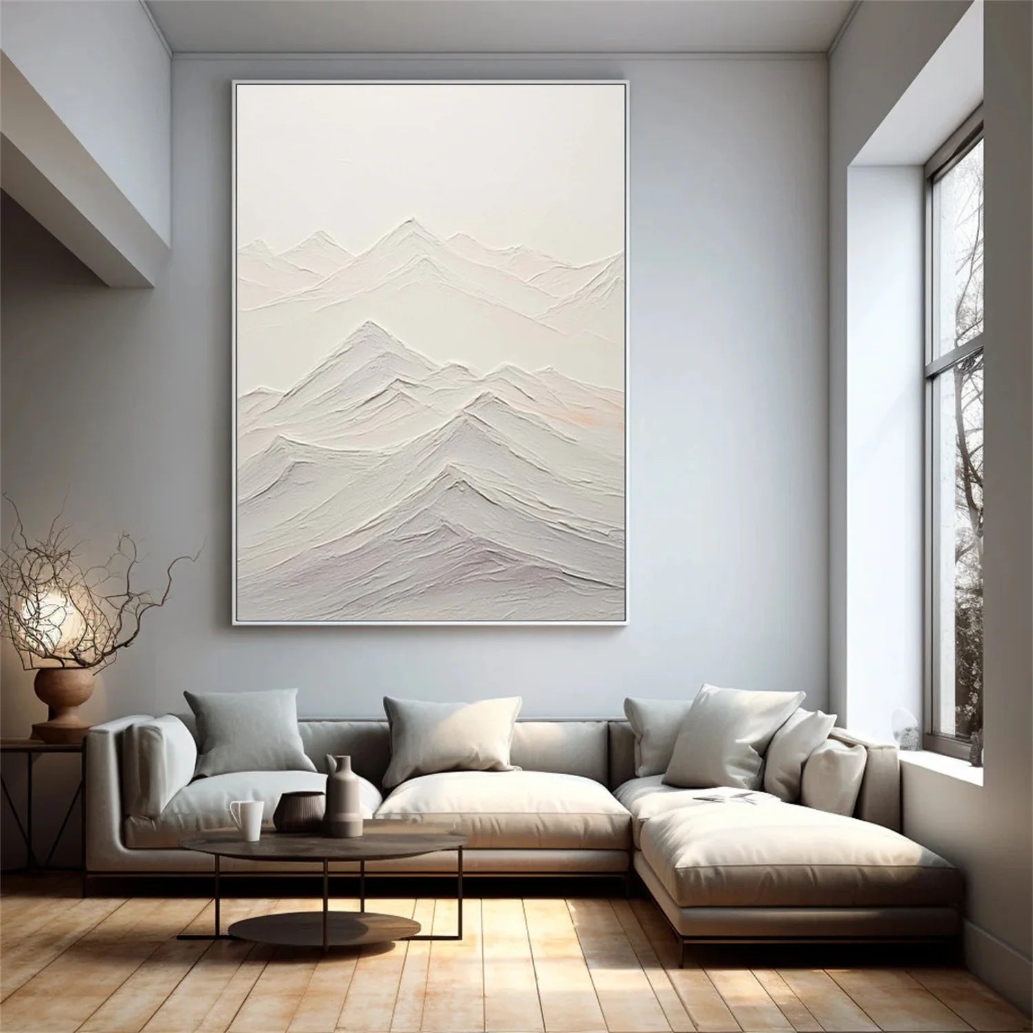 Minimalist Mountain Textured Canvas Art #MM330