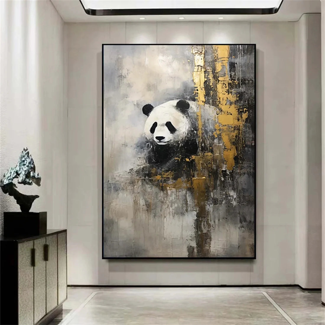 Black and White Abstract Animal Wall Art #AL065