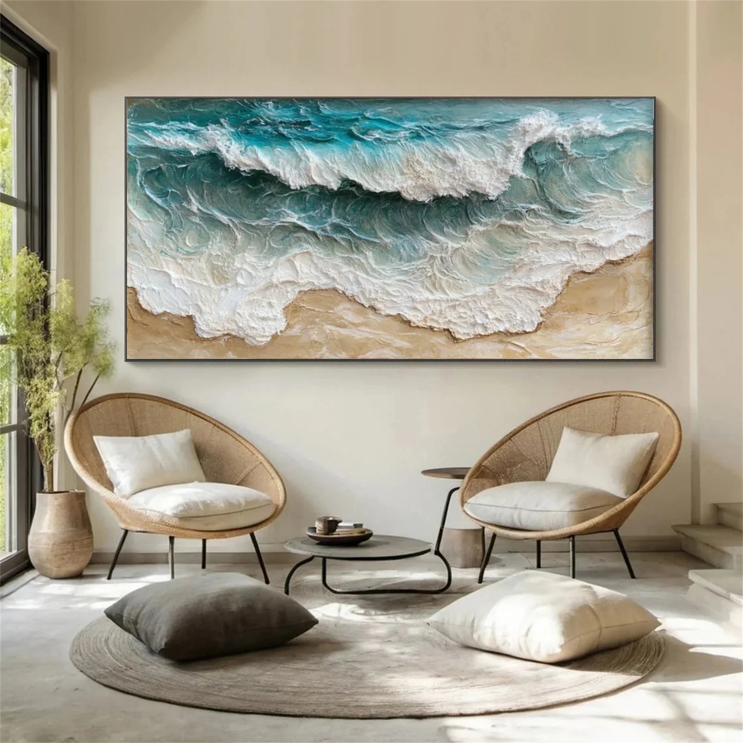 Sea & Sky Abstract Textured Wall Art #MS207