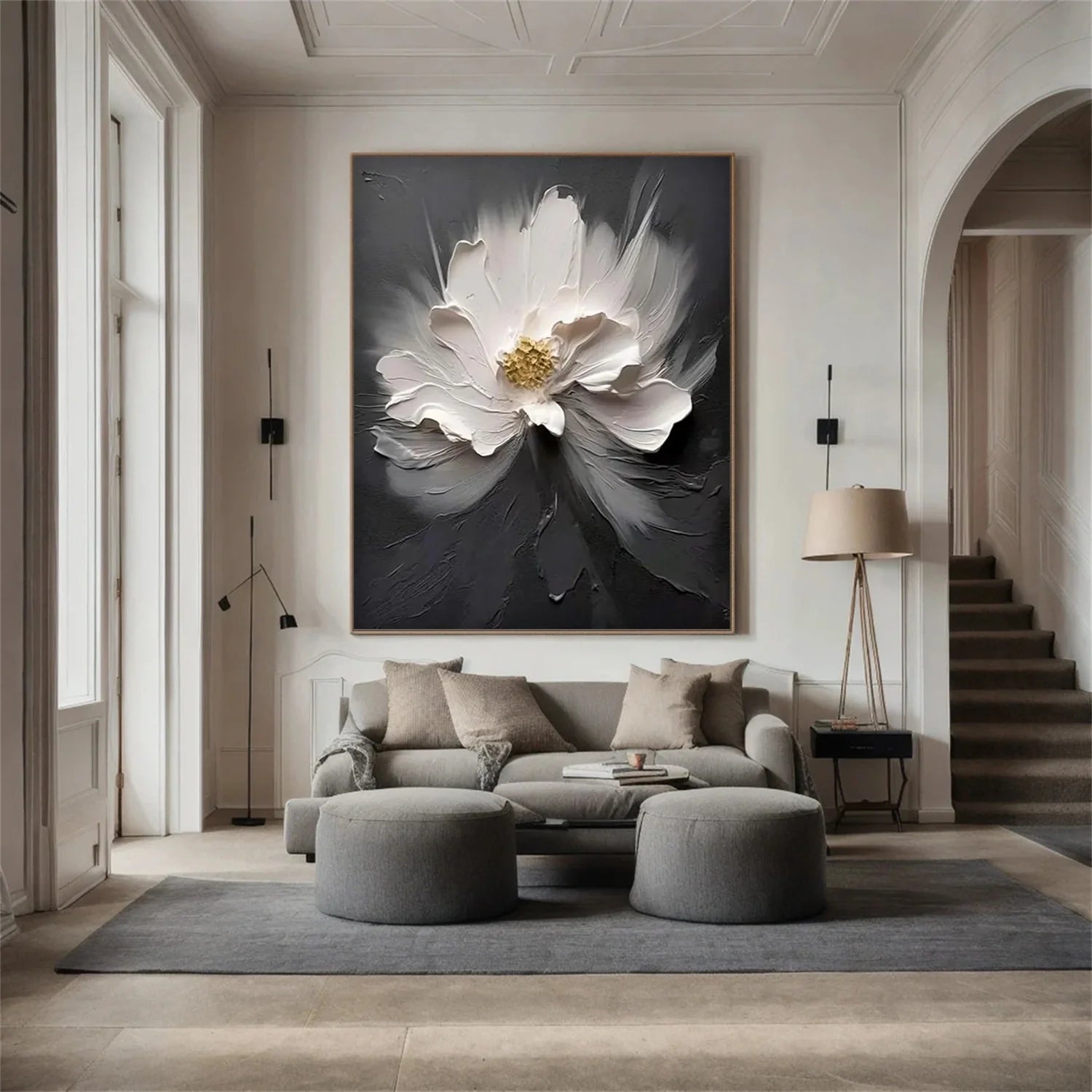 Flower & Tree Abstract Textured Wall Art #ML132