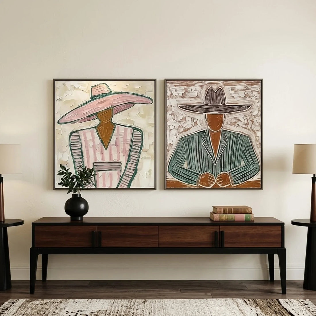 Vintage Americana Art Set of 2 #VA049
