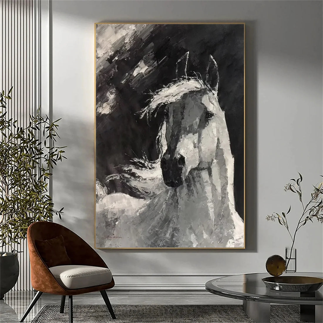Abstract Animal Horse Wall Art #AL118