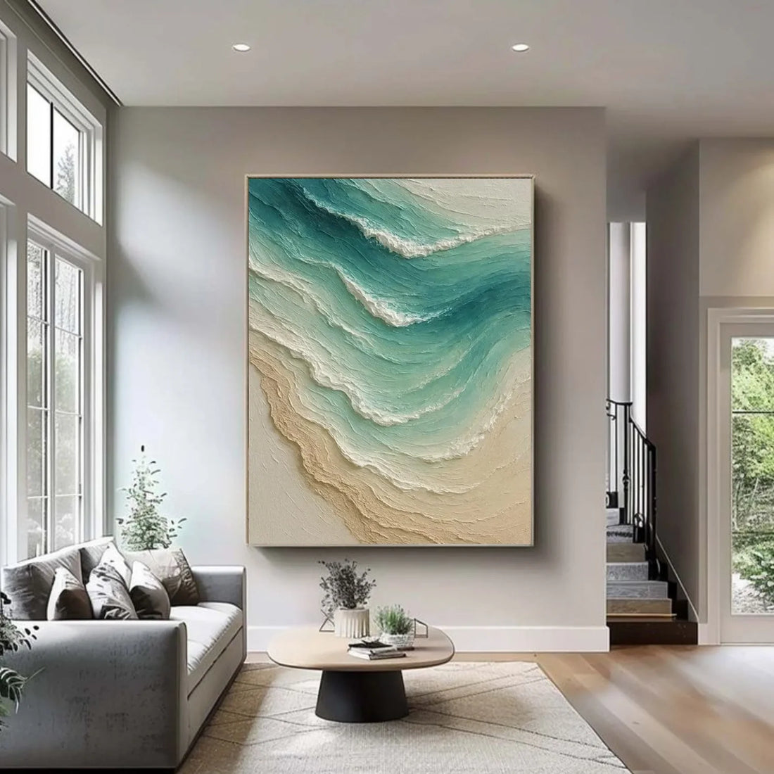 Sea & Sky Abstract Textured Wall Art #MS200