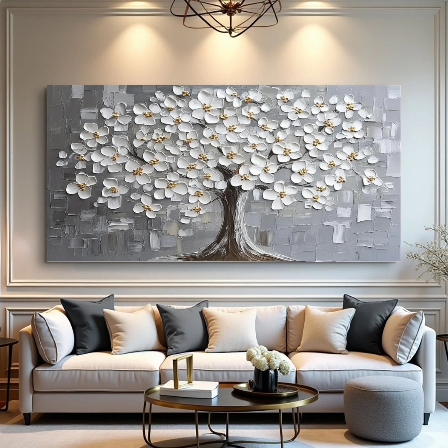 Flower & Tree Abstract Textured Wall Art #ML171