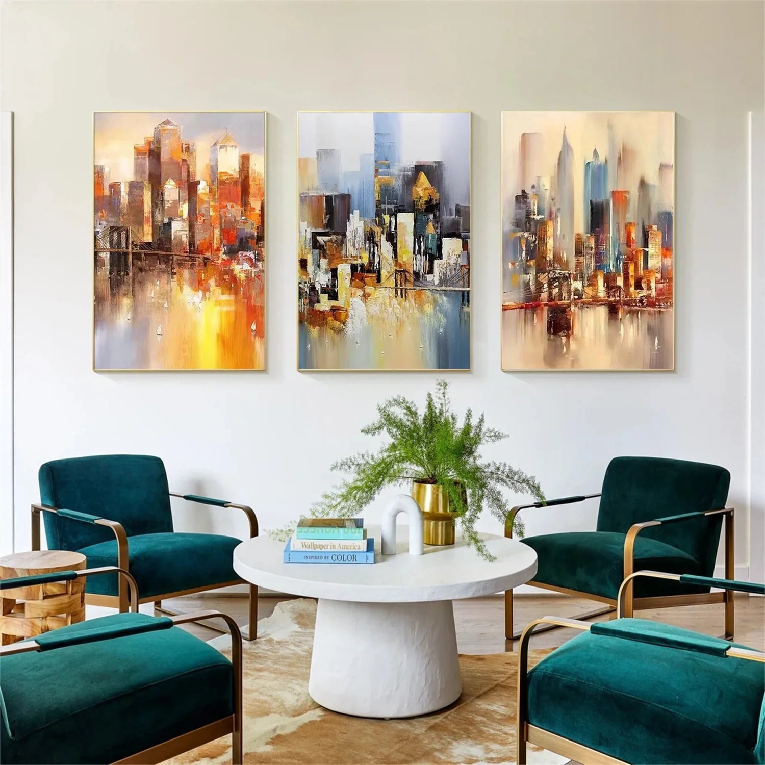 Abstract Canvas Art Set of 3 #WS679