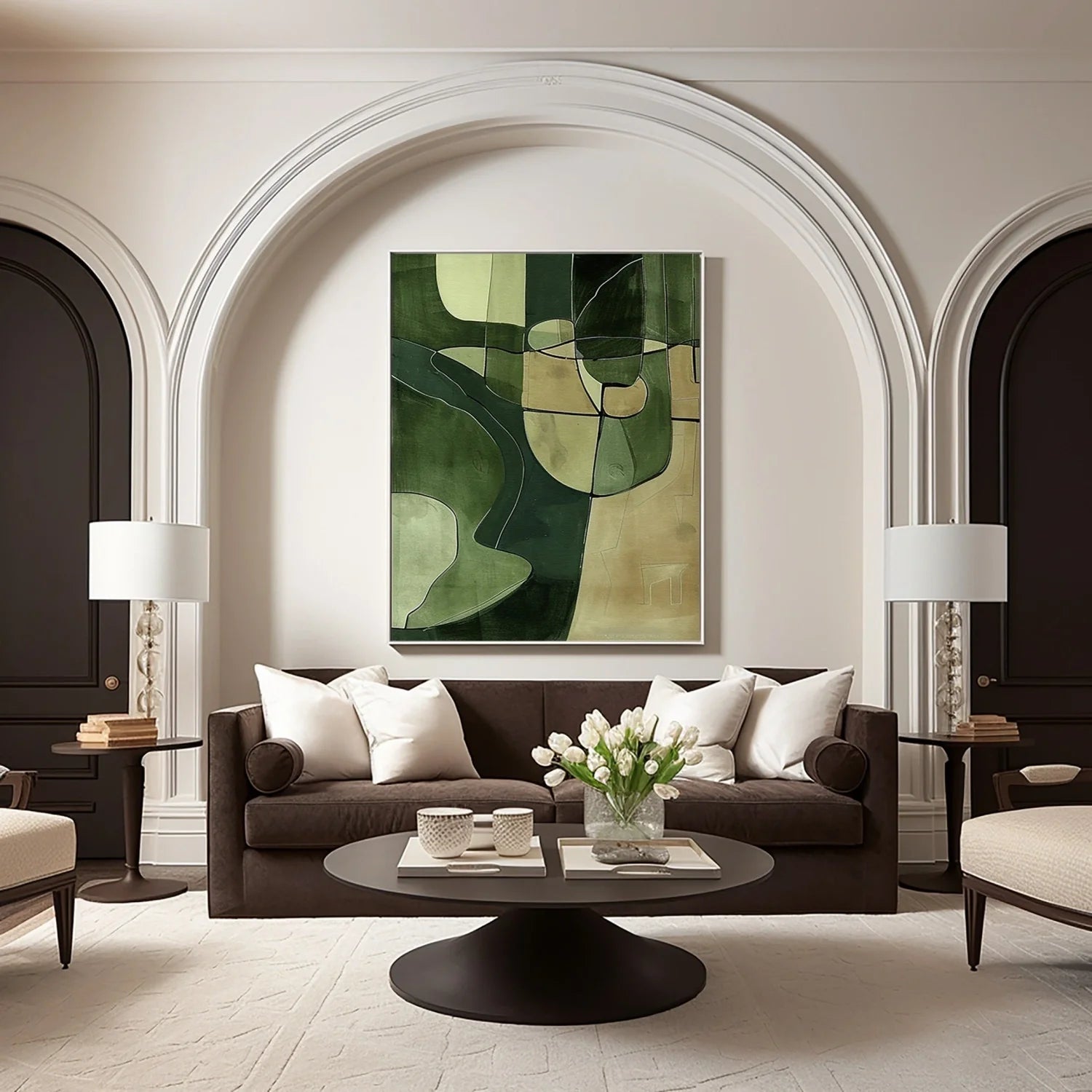 Green Abstract Art Painting #WS452