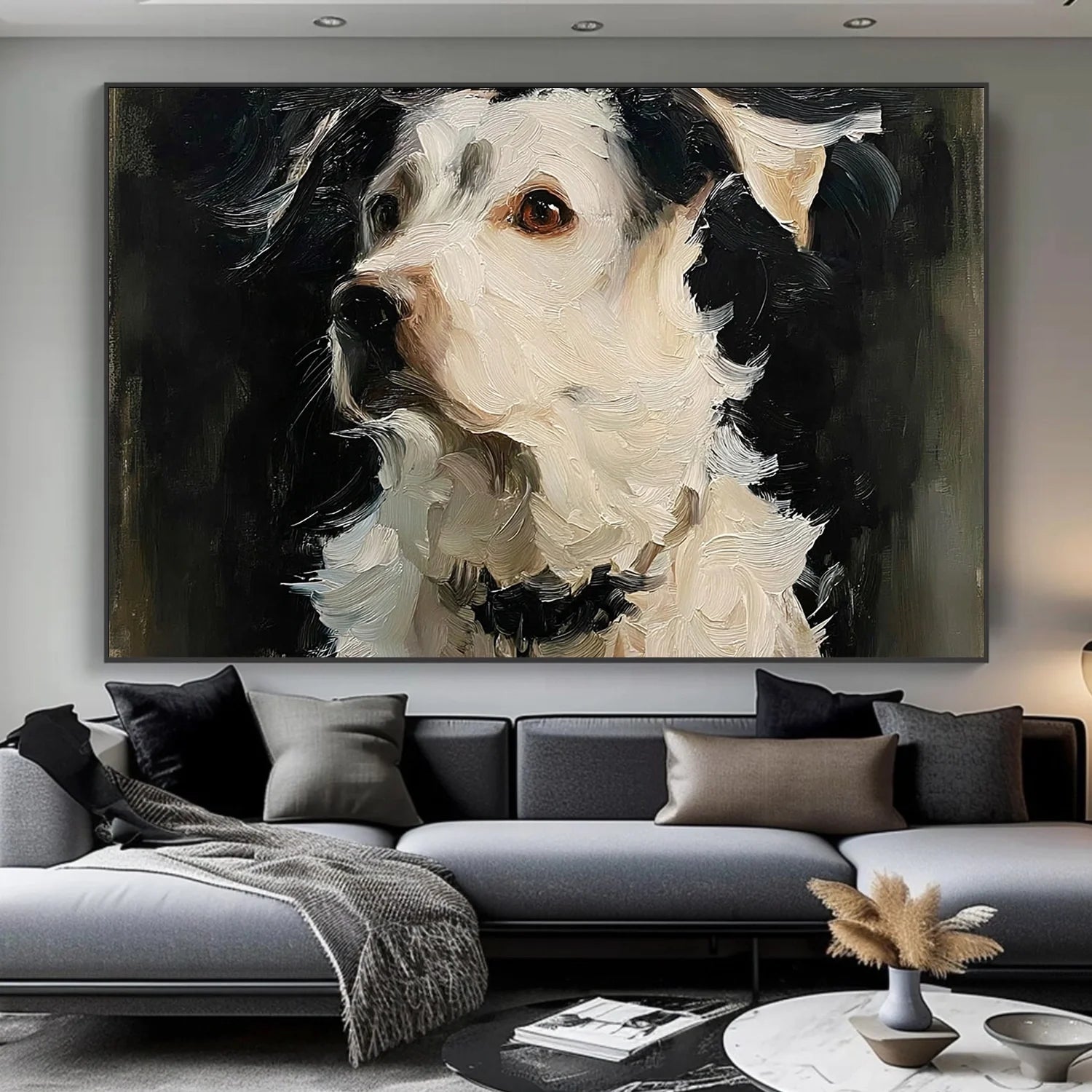 Abstract Animal Dog Wall Art #AL194