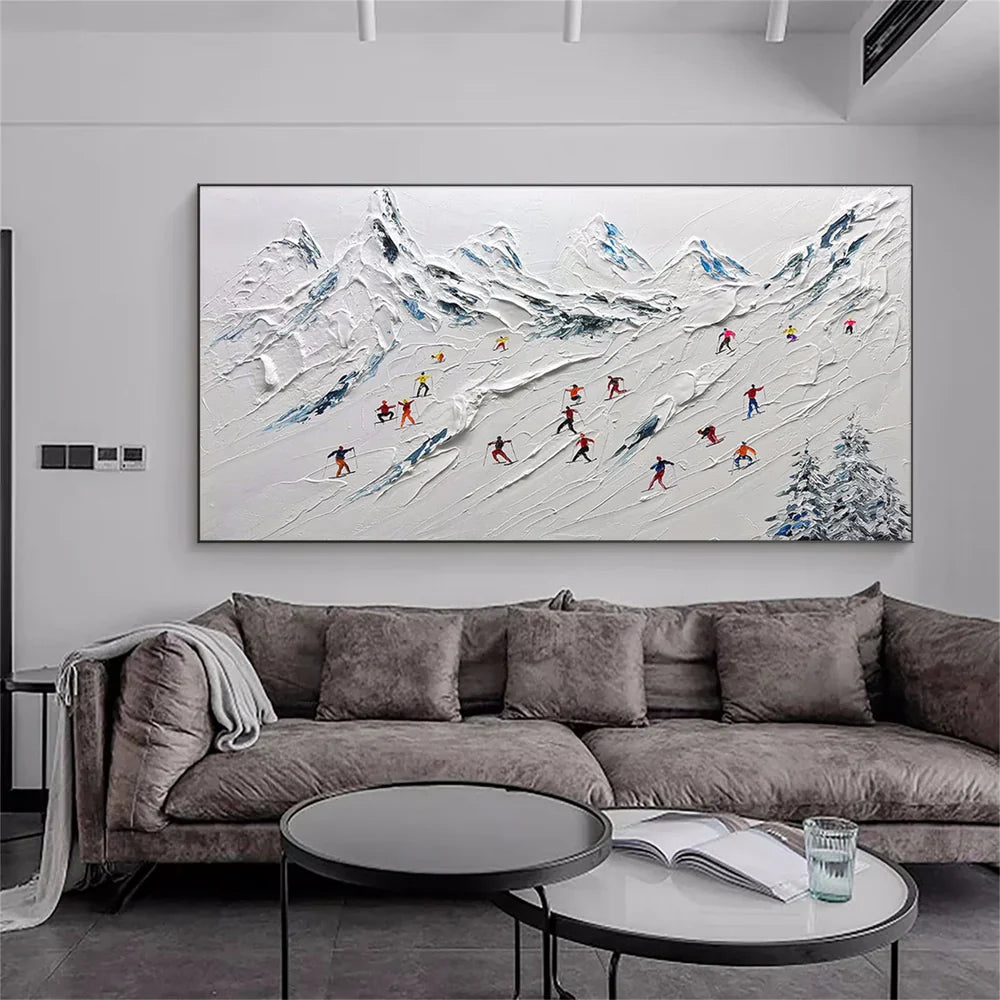 White Sport Art Minimalist Textured Wall Art #SA001