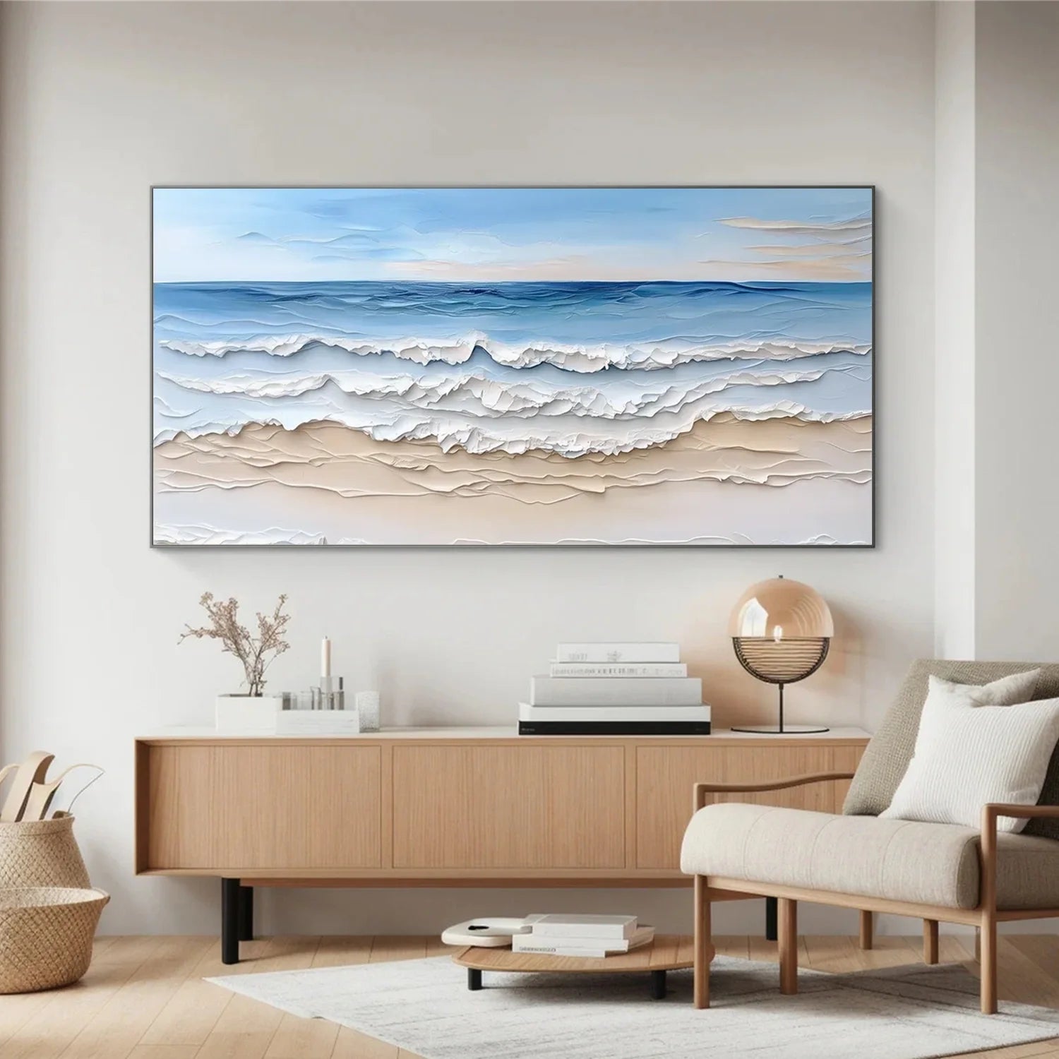Sea & Sky Abstract Textured Wall Art #MS132