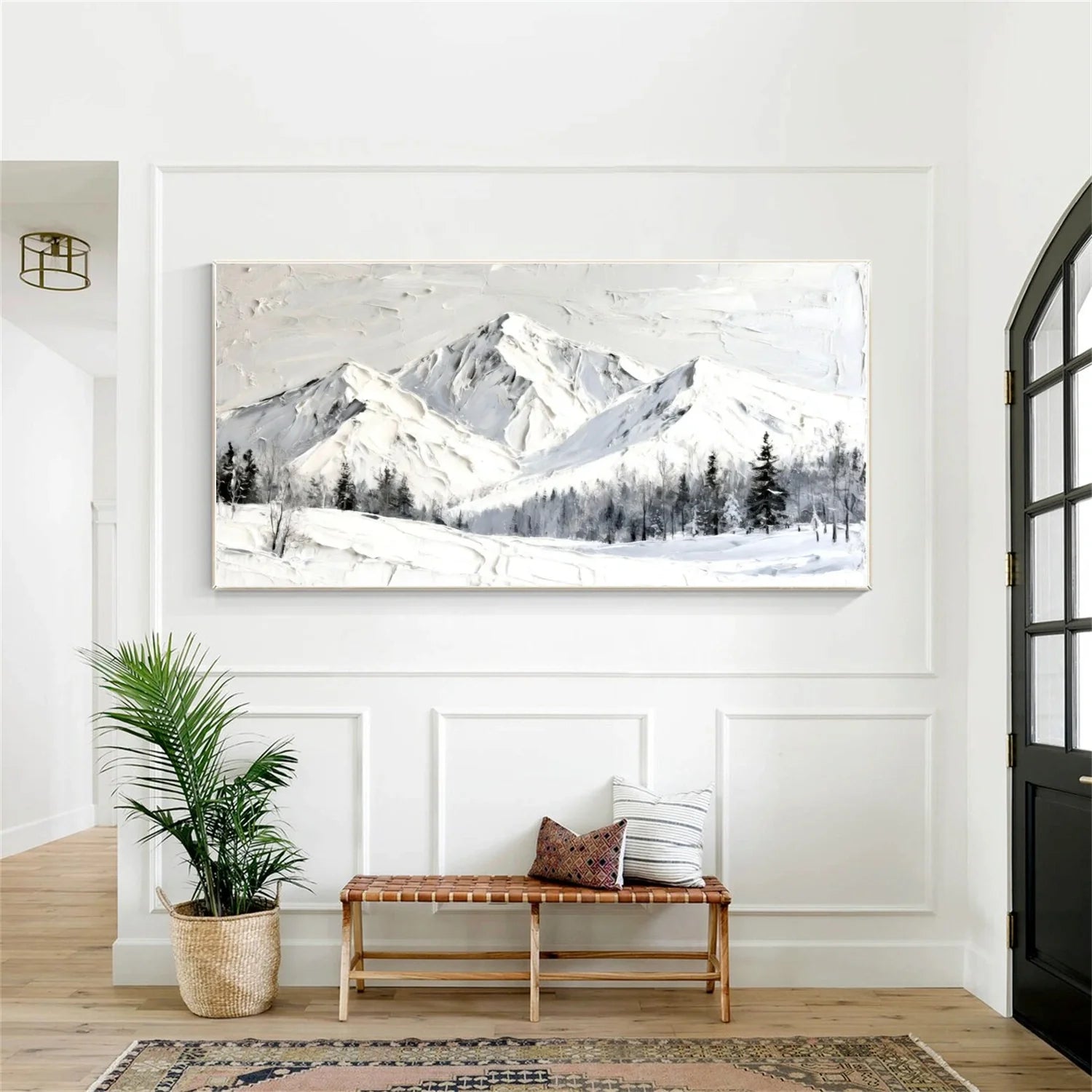 Abstract Mountain Textured Canvas Art #MM281