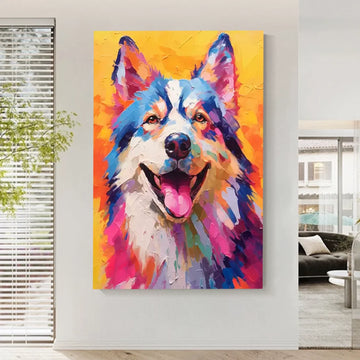 Abstract Animal Dog Wall Art #AL112