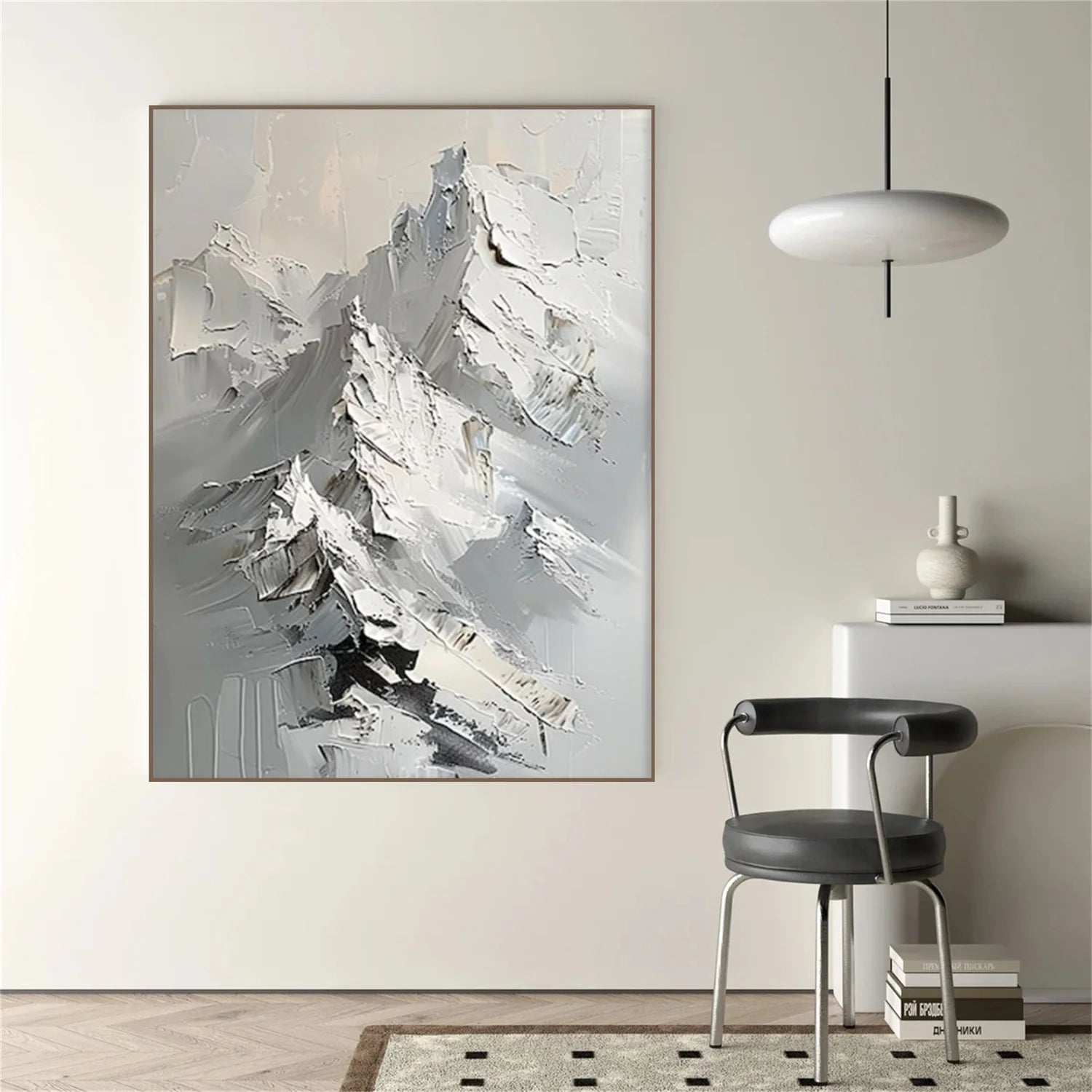 Minimalist Mountain Textured Canvas Art #MM332