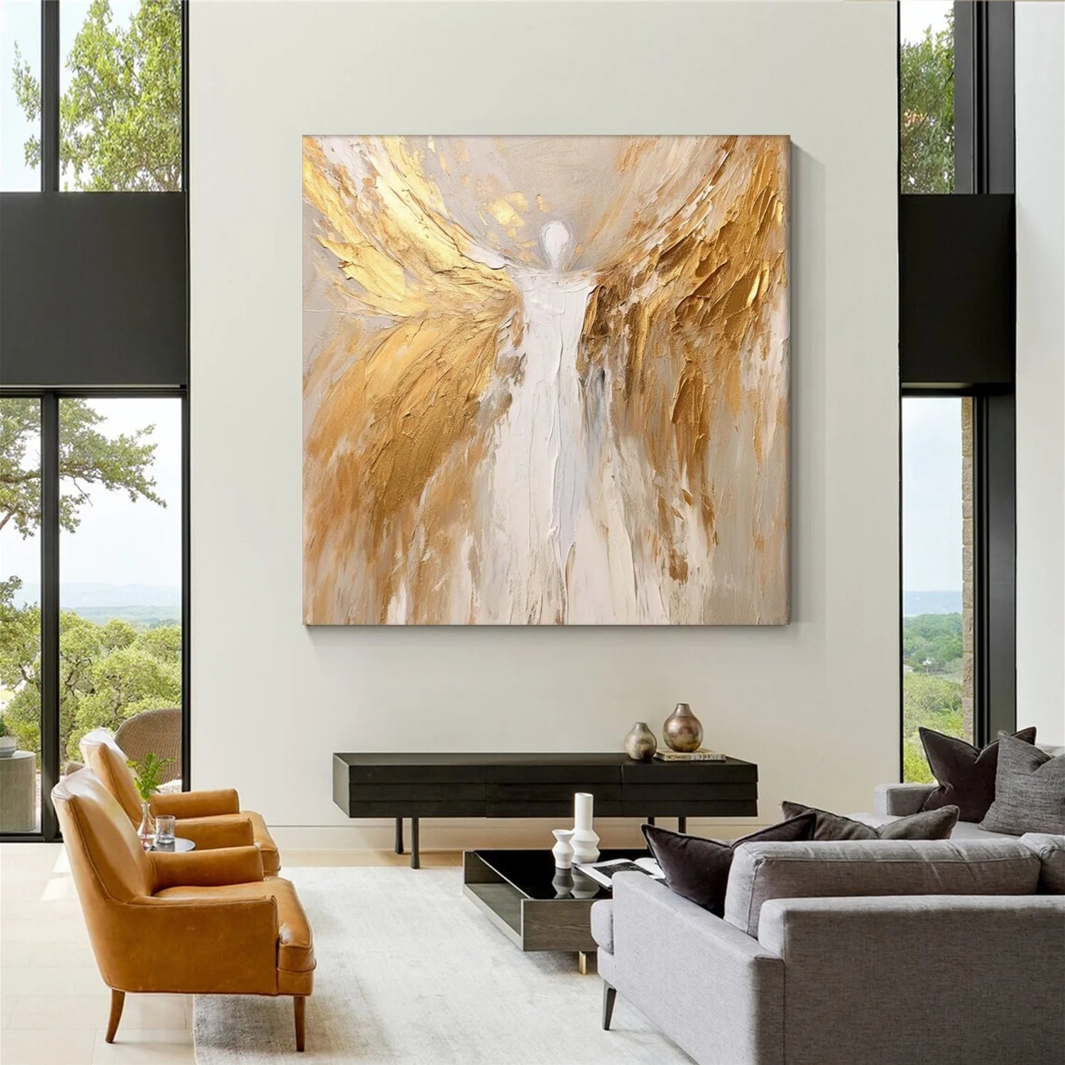 Abstract Angel Wing Textured Painting #AP049