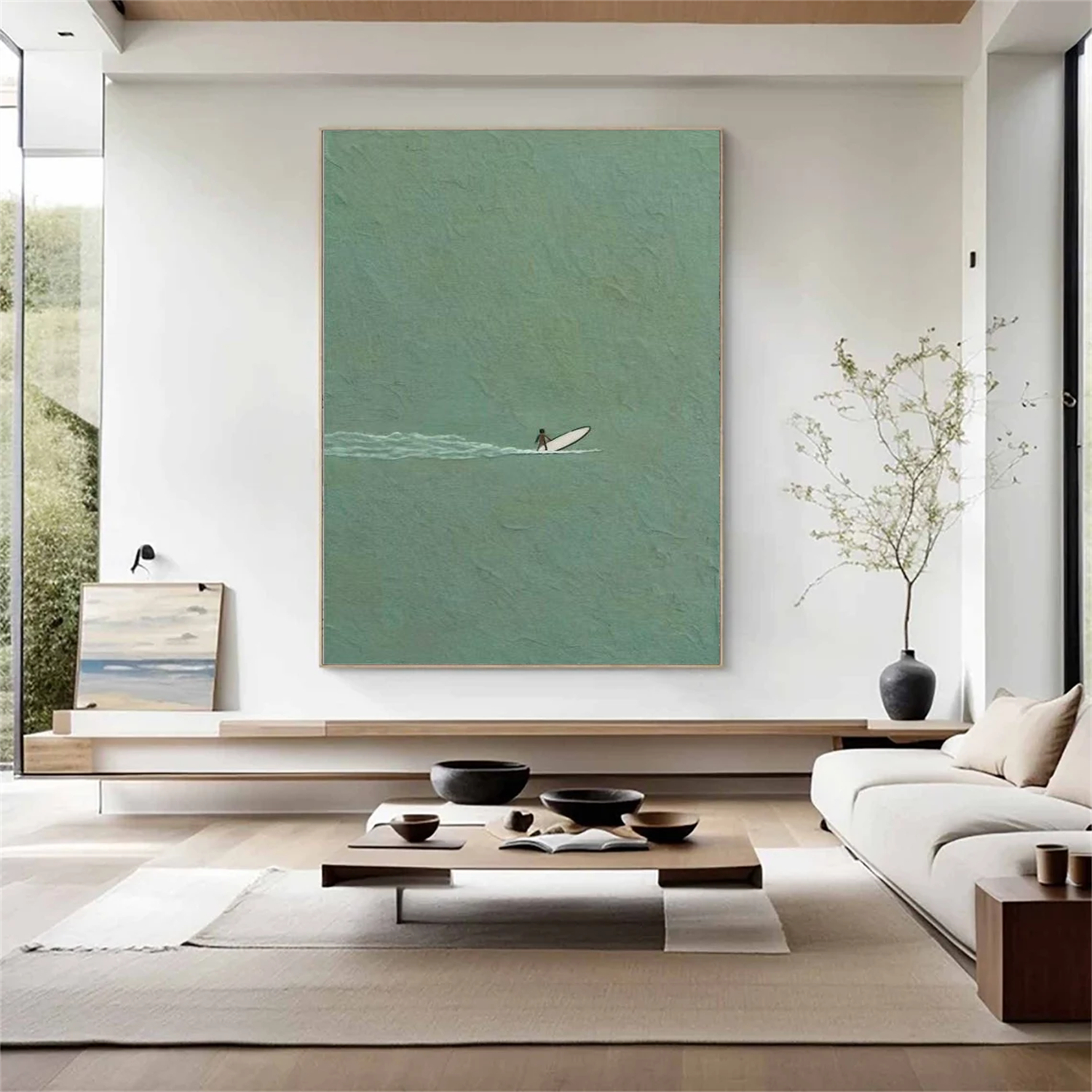 Surfing Sport Textured Wall Art #SA093