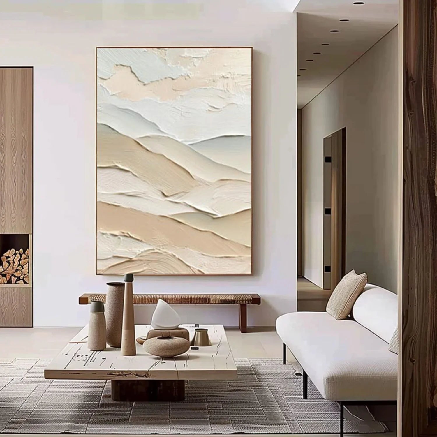 Minimalist Mountain Textured Canvas Art #MM350